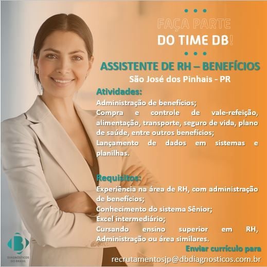 Vaga Assistente de RH em Fortaleza/Ce